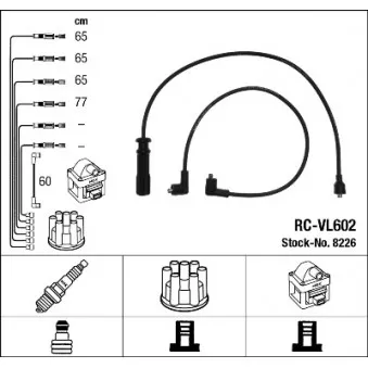 Kit de câbles d'allumage NGK 8226