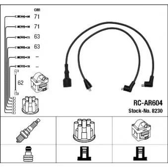 Kit de câbles d'allumage NGK 8230