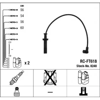 Kit de câbles d'allumage NGK 8248