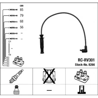 Kit de câbles d'allumage NGK 8266