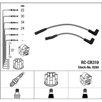 Kit de câbles d'allumage NGK 8294