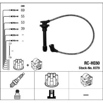 Kit de câbles d'allumage NGK 8379