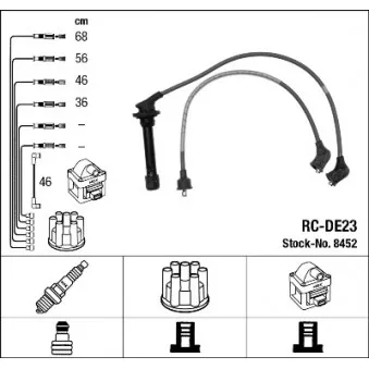 Kit de câbles d'allumage NGK 8452