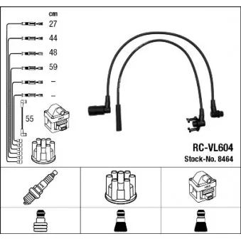 Kit de câbles d'allumage NGK 8464