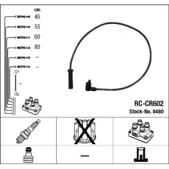 Kit de câbles d'allumage NGK 8480
