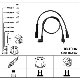 Kit de câbles d'allumage NGK 8502
