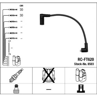 Kit de câbles d'allumage NGK 8503