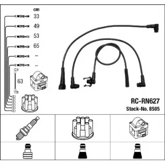 Kit de câbles d'allumage NGK 8505