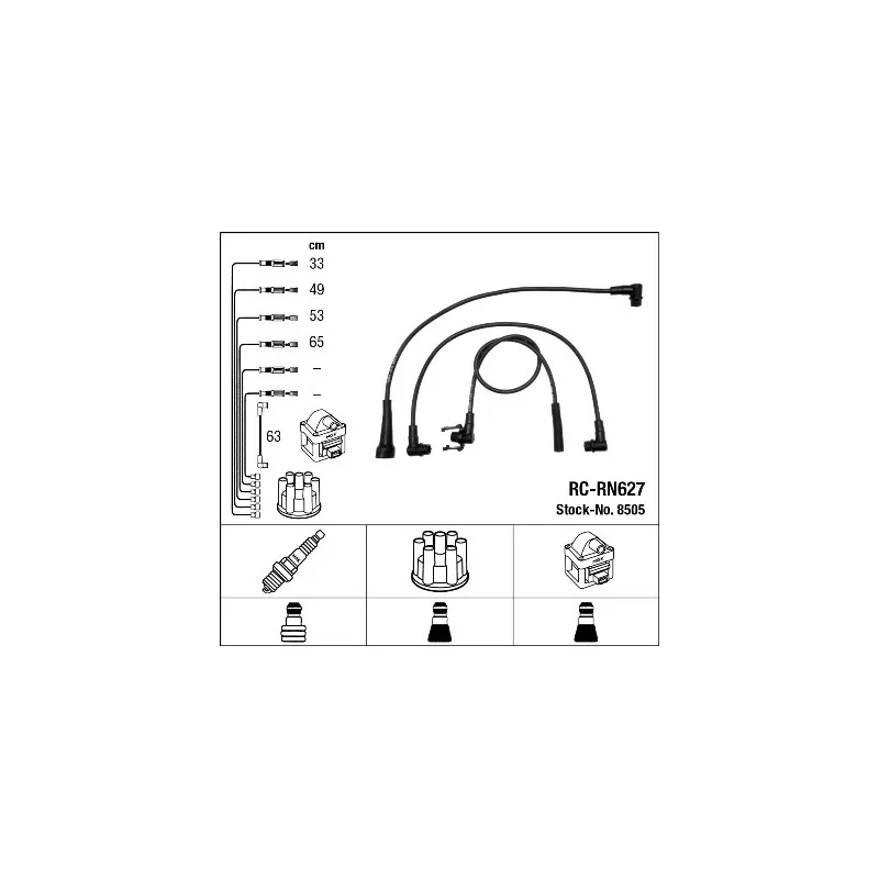 Kit de câbles d'allumage NGK 8505