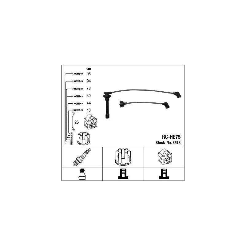 Kit de câbles d'allumage NGK 8516