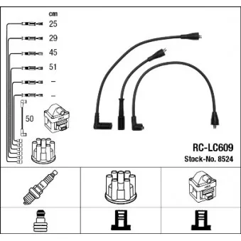 Kit de câbles d'allumage NGK 8524