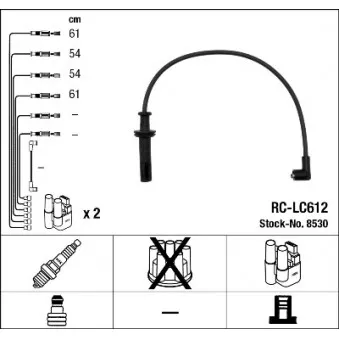 Kit de câbles d'allumage NGK 8530
