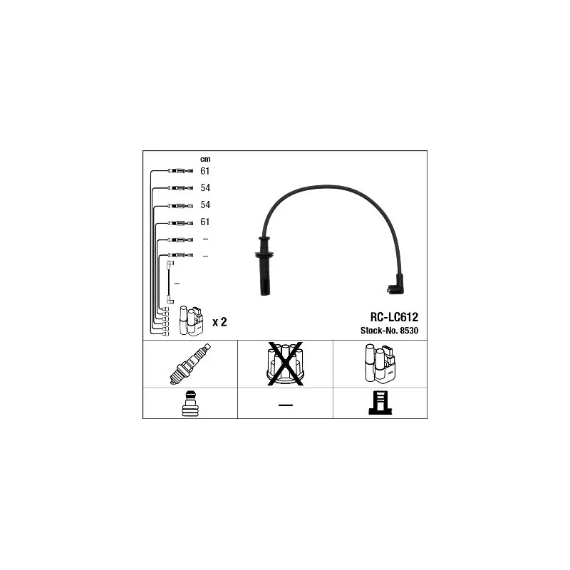 Kit de câbles d'allumage NGK 8530