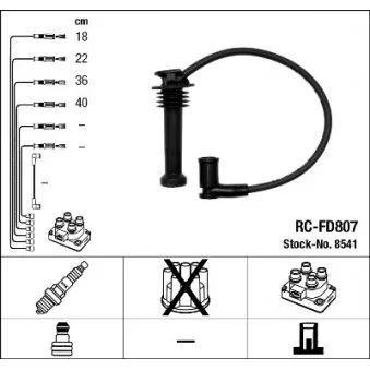 Kit de câbles d'allumage NGK 8541