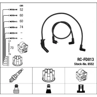 Kit de câbles d'allumage NGK 8552