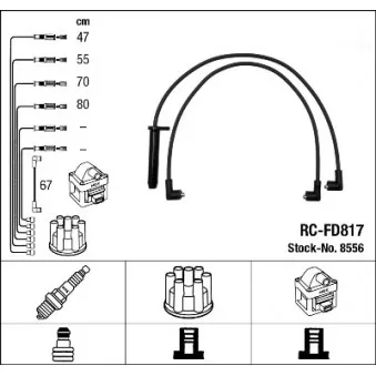 Kit de câbles d'allumage NGK 8556