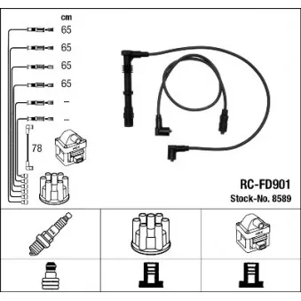 Kit de câbles d'allumage NGK 8589
