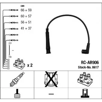 Kit de câbles d'allumage NGK 8617