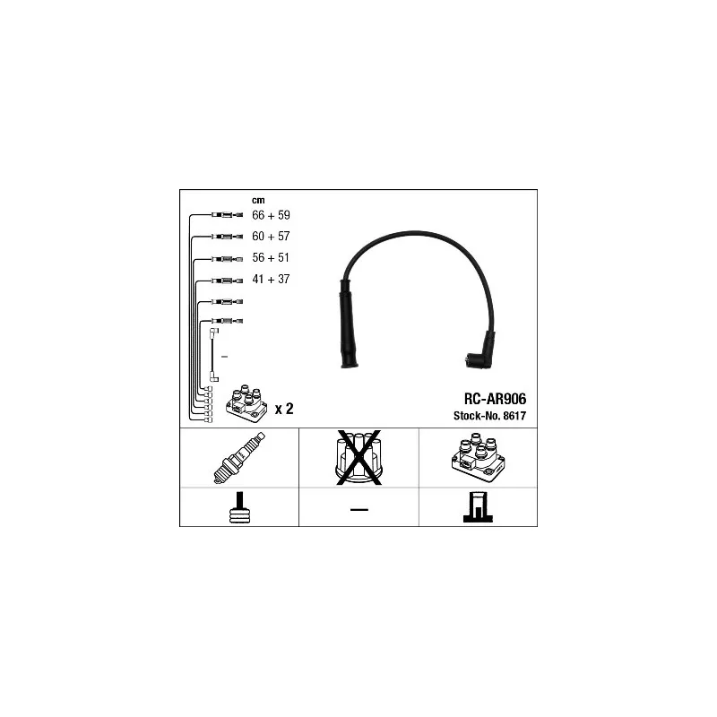 Kit de câbles d'allumage NGK 8617