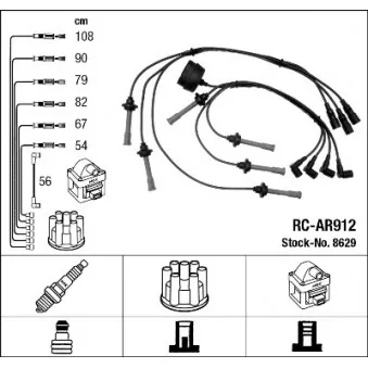 Kit de câbles d'allumage NGK 8629