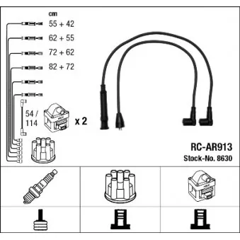 Kit de câbles d'allumage NGK 8630