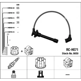 Kit de câbles d'allumage NGK 8650