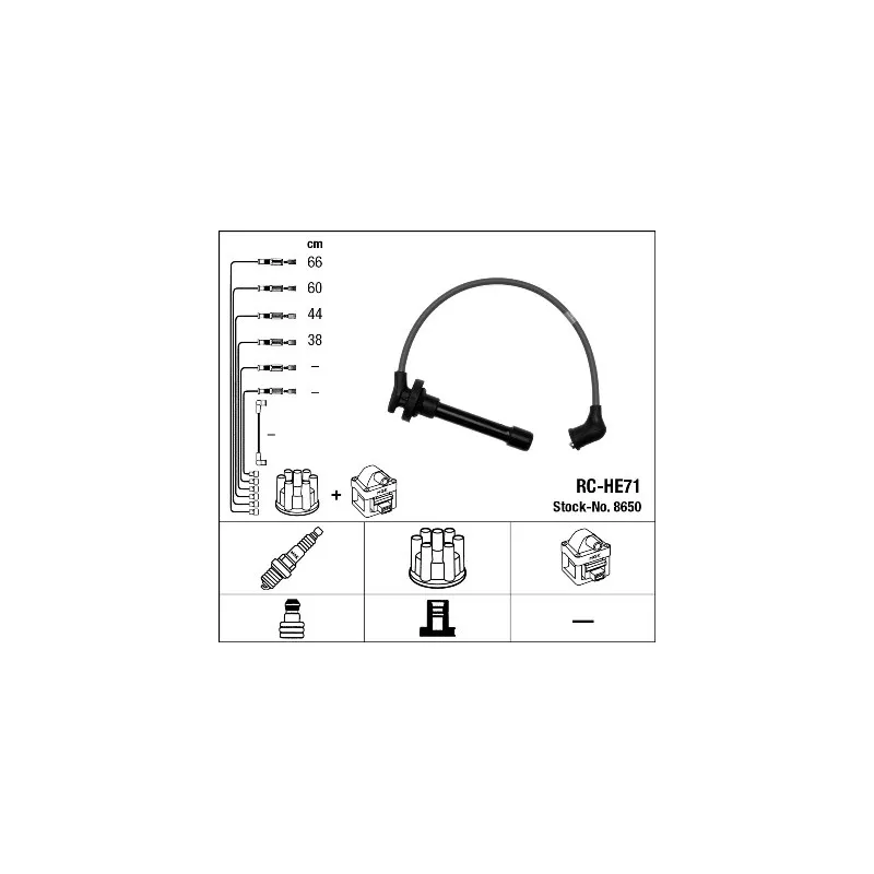 Kit de câbles d'allumage NGK 8650