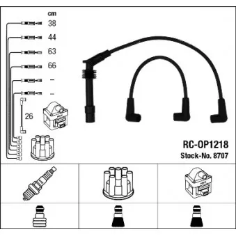 Kit de câbles d'allumage NGK 8707