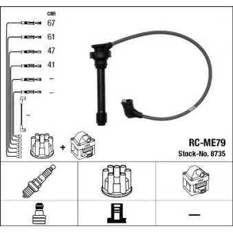 Kit de câbles d'allumage NGK 8735