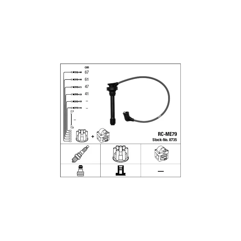 Kit de câbles d'allumage NGK 8735