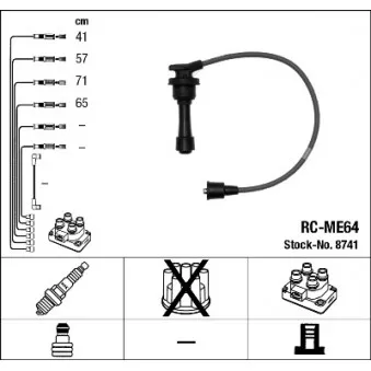 Kit de câbles d'allumage NGK 8741