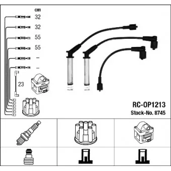 Kit de câbles d'allumage NGK 8745