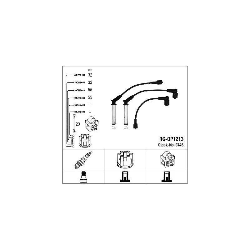 Kit de câbles d'allumage NGK 8745