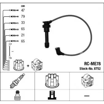Kit de câbles d'allumage NGK 8752