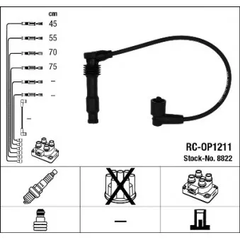 Kit de câbles d'allumage NGK 8822