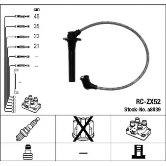 Kit de câbles d'allumage NGK 8839