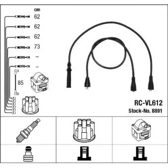 Kit de câbles d'allumage NGK 8891