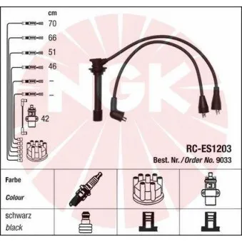 Kit de câbles d'allumage NGK 9033