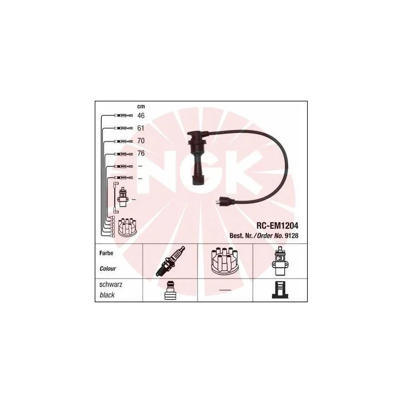 Kit de câbles d'allumage NGK 9128