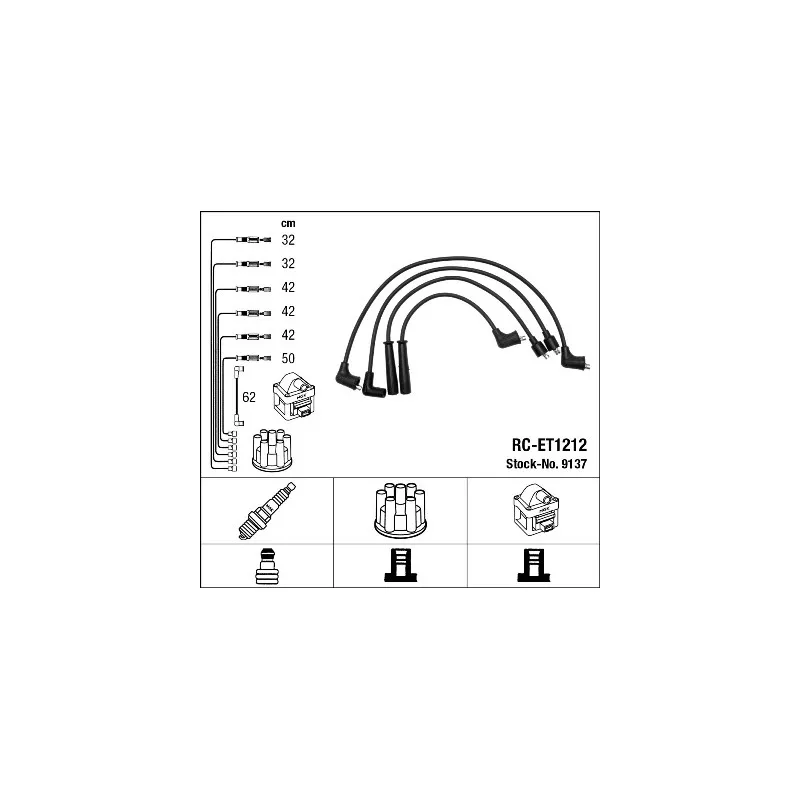 Kit de câbles d'allumage NGK 9137