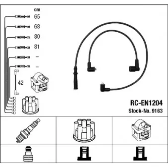 Kit de câbles d'allumage NGK 9163