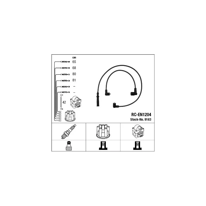 Kit de câbles d'allumage NGK 9163