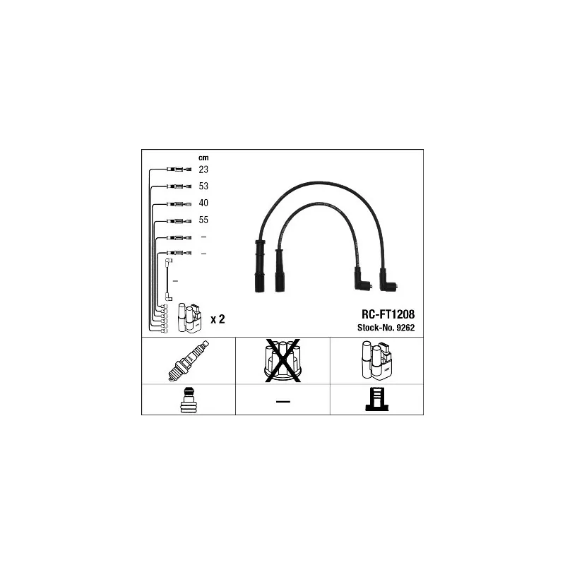 Kit de câbles d'allumage NGK 9262