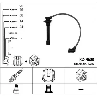 Kit de câbles d'allumage NGK 9405