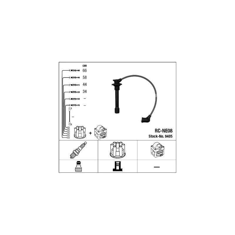 Kit de câbles d'allumage NGK 9405