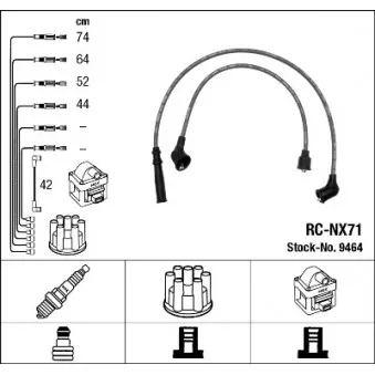 Kit de câbles d'allumage NGK 9464