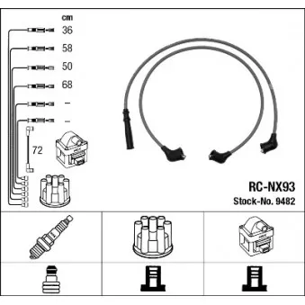 Kit de câbles d'allumage NGK 9482