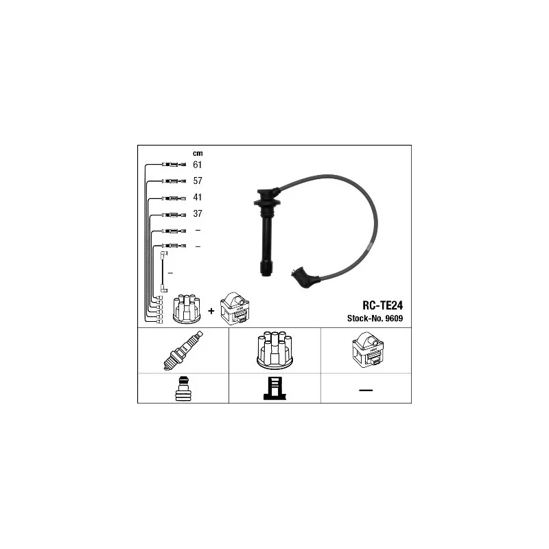 Kit de câbles d'allumage NGK 9609