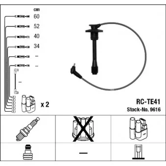Kit de câbles d'allumage NGK 9616