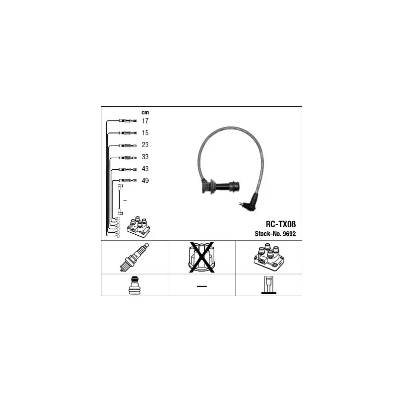 Kit de câbles d'allumage NGK 9692